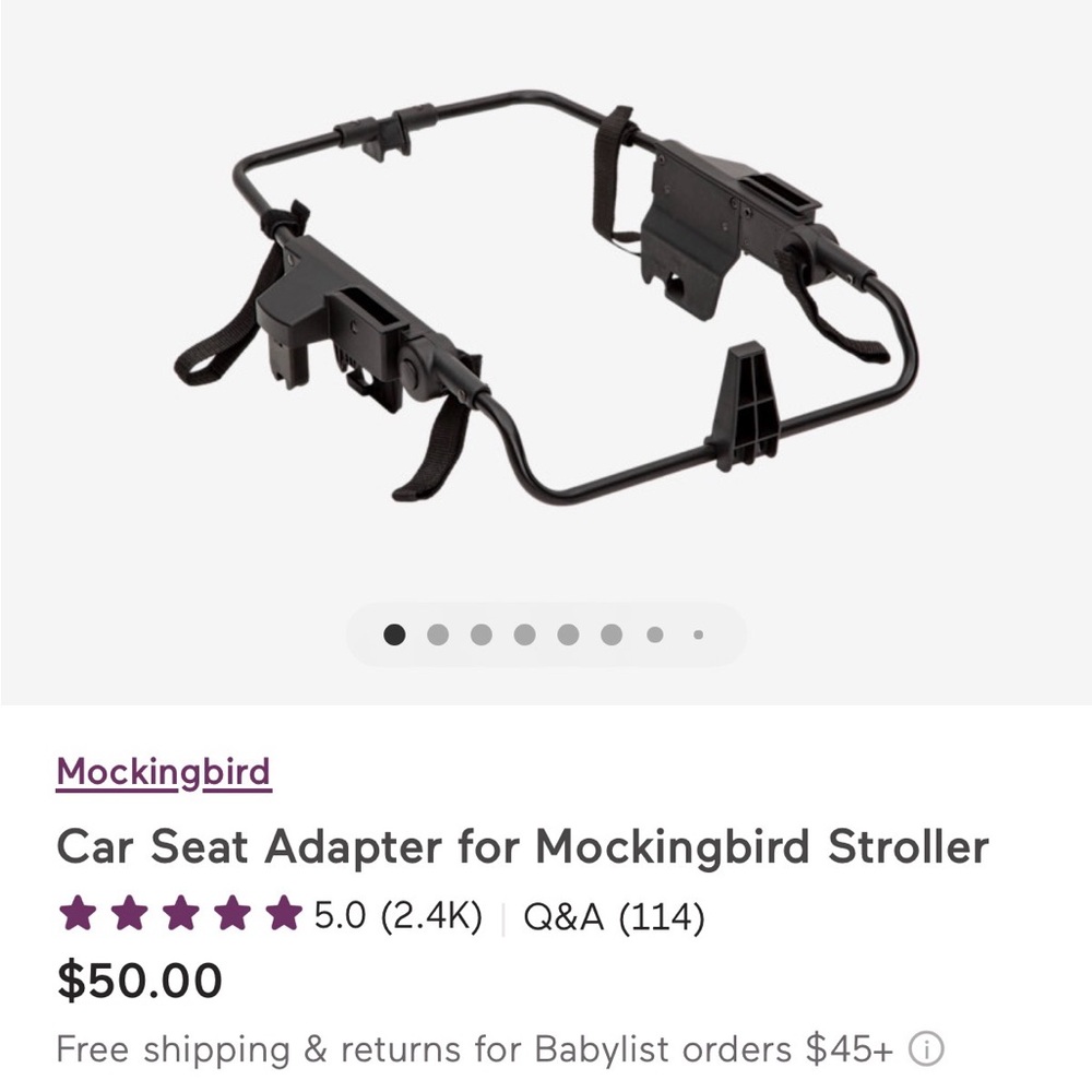 mockingbird car seat adapter